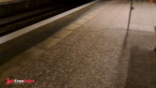 Public Outdoor Train Station Fuck with a Stranger