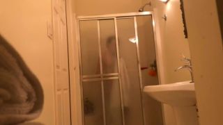 Spying on sister taking nude selfies in bathroom