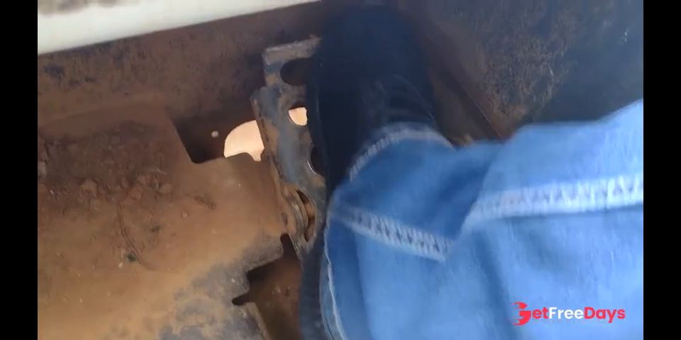 [GetFreeDays.com] Pedal pumping a bobcat tractor starting with shoes then socks then barefoot Sex Film January 2023