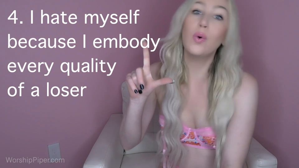  Pool Interracial sex porn Princess Piper - Self - Hate Mantras - Handpicked Jerk - Off Instruction - Games 