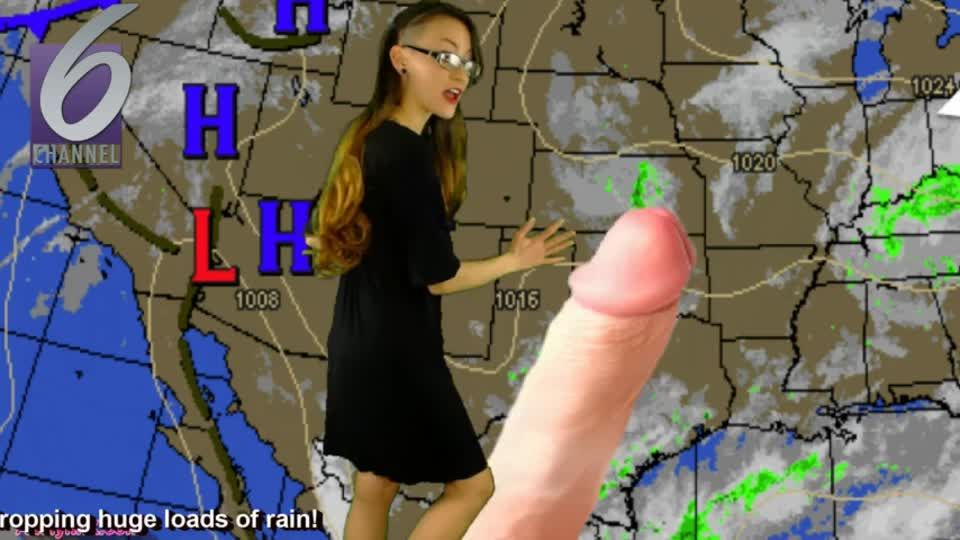 Self fisting the weather lady Adalyn - Fisting