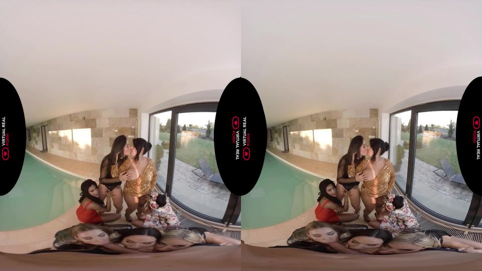 clip 6 – Alexis Crystal, Arian Joy, Jade Presley, Kesha Ortega, Kiki Minaj, Lilu Moon, Nathaly Cherie & Nick Ross – Oceans Sex 3 on virtual reality 