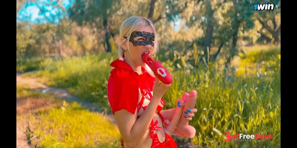 [GetFreeDays.com] Little Red Riding Hood is fucked by a gray wolf in the forest Sex Clip May 2023