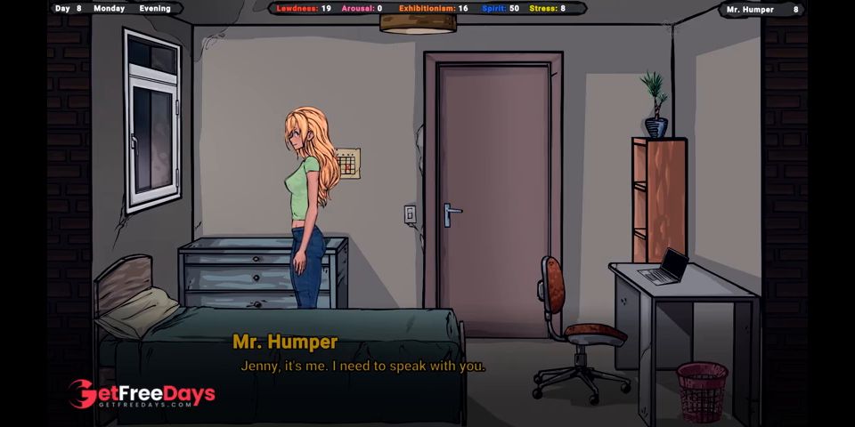 The girl had to pay rent, but the landlord offered an alternative