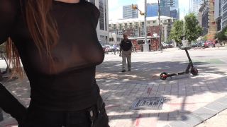 Shy Goth Exhibitionist - City Street Sheer Top | shy goth exhibitionist | voyeur 