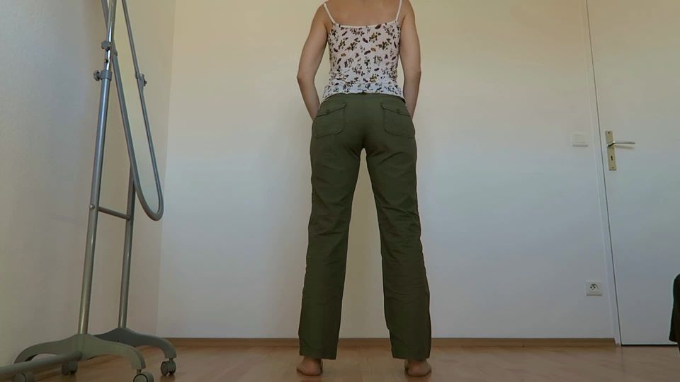 Many Vids presents Mylene in CUSTOM: Cotton pants wetting, fisting