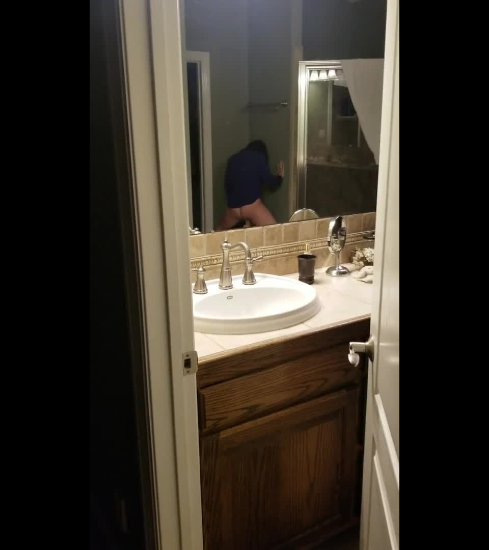 caught girlfriend masturbating in the bathroom