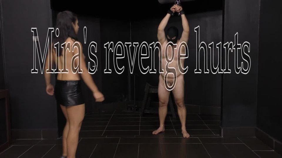 video 19 Cruel-Ballbustings - Miras Revenge Hurts - leather - femdom porn crush fetish porn