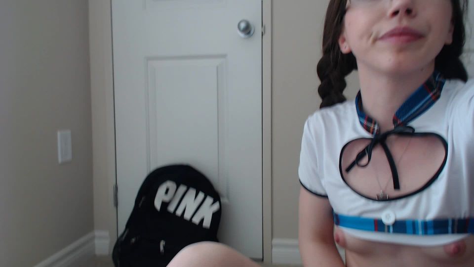 Lilcanadiangirl - Hairy school girl pussy - Fingering