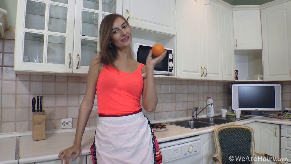7199 Melody - Orange Dress Black Chair HD - Hairy
