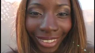 Slutty Ebony Whore Dildos Pussy Outside Dildo!