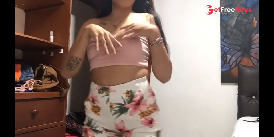[GetFreeDays.com] Hot Latina records herself changing clothes for her teacher Sex Video April 2023