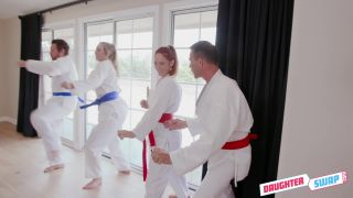 Daughter Swap/Team Skeet - Ashley Red,Luna Light: Swapping Martial Arts Muff - Bare foot