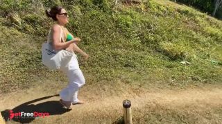 EXTREME VLOG HOT COUPLE SUCKING COCK and FUCKING on a PUBLIC BEACH until we get caught