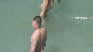 Voyeur caught funny sex in the  water