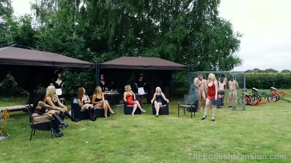 Theenglishmansion - Goddess Anastaxia, Miss Annalisa, Miss Jessica, Mistress Evilyne, Mistress Inka, Mistress Nikki, Mistress Sidonia - High Protocol Gala Pt1 - Auction and Games Part 1-4!!!