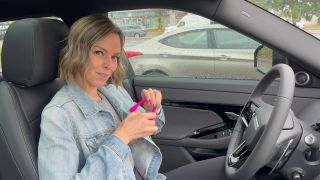 Serenity Cox - Cumming hard in public drive thru with Lush remote controlled v.