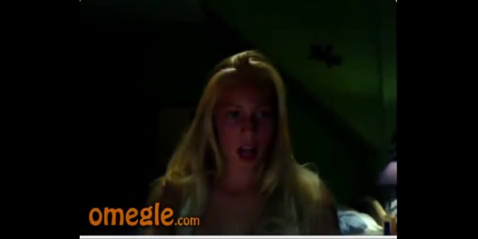 Fav Omegle Girls 14 - Horny Blonde Plays with her Tits