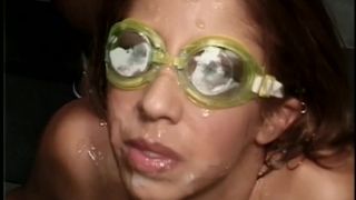 Goggle Wearing Bukkake Whore