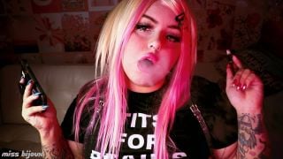 porn clip 21 Mistress Bijoux - Emo Girl Smoke and Ignore on smoking shoe fetish