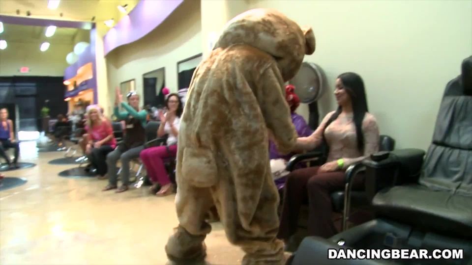 DANCING BEAR - Bachelorette CFNM Party at the Salon with Male Strippers