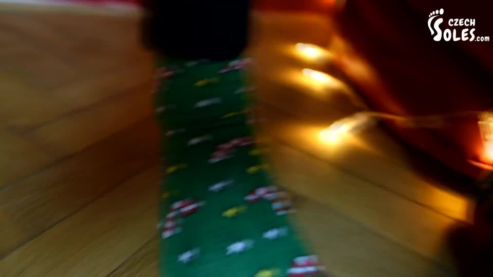 Czech SolesSpecial Christmas Sexy Barefoot Teasing (Foot Fetish, Young Feet, Soles) - 1080p