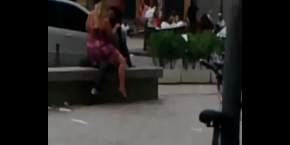 Crazy girl can't restrain herself on  street