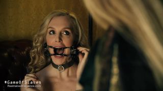 online porn clip 24 #GameOfSlaves: Slave @ArielAnderssen, Mistress @HannahClaydon13 and the Perfect Gag on gangbang xxx bdsm straps