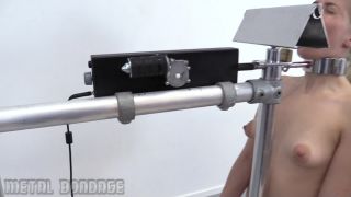 online video 1 your blowjob Metal Bondage – MB660 – Liz versus the Blowjob Machine, custom steelbound collar on blowjob porn