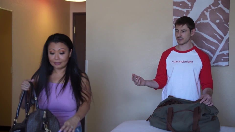 Stepmom And Stepson Share Hotel Bed