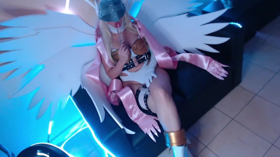 Onlyfans.com - Black Kitsune - Angewomon Digimon Blowjob cosplay Black Kitsune