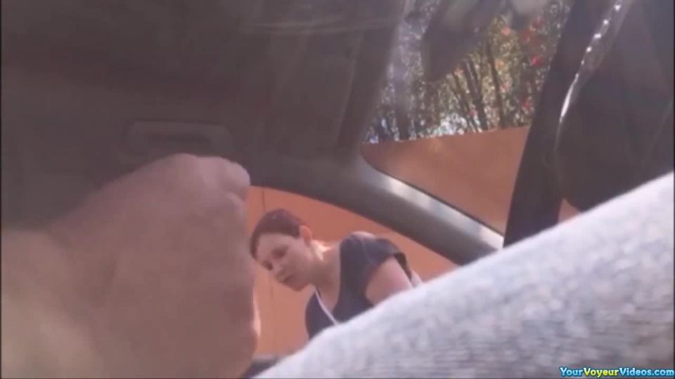 Dick flash while asking for directions - Car