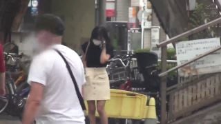 Handjob exposure, secretly playing with a sensitive girl in public, street orgasm walk ⋆.