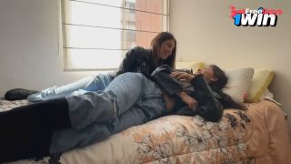 [GetFreeDays.com] Two slutty lesbians fuck in leather jackets and boots. Sex Leak July 2023