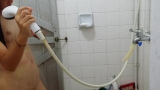 Nice girl taking shower and washing pussy. hidden cam