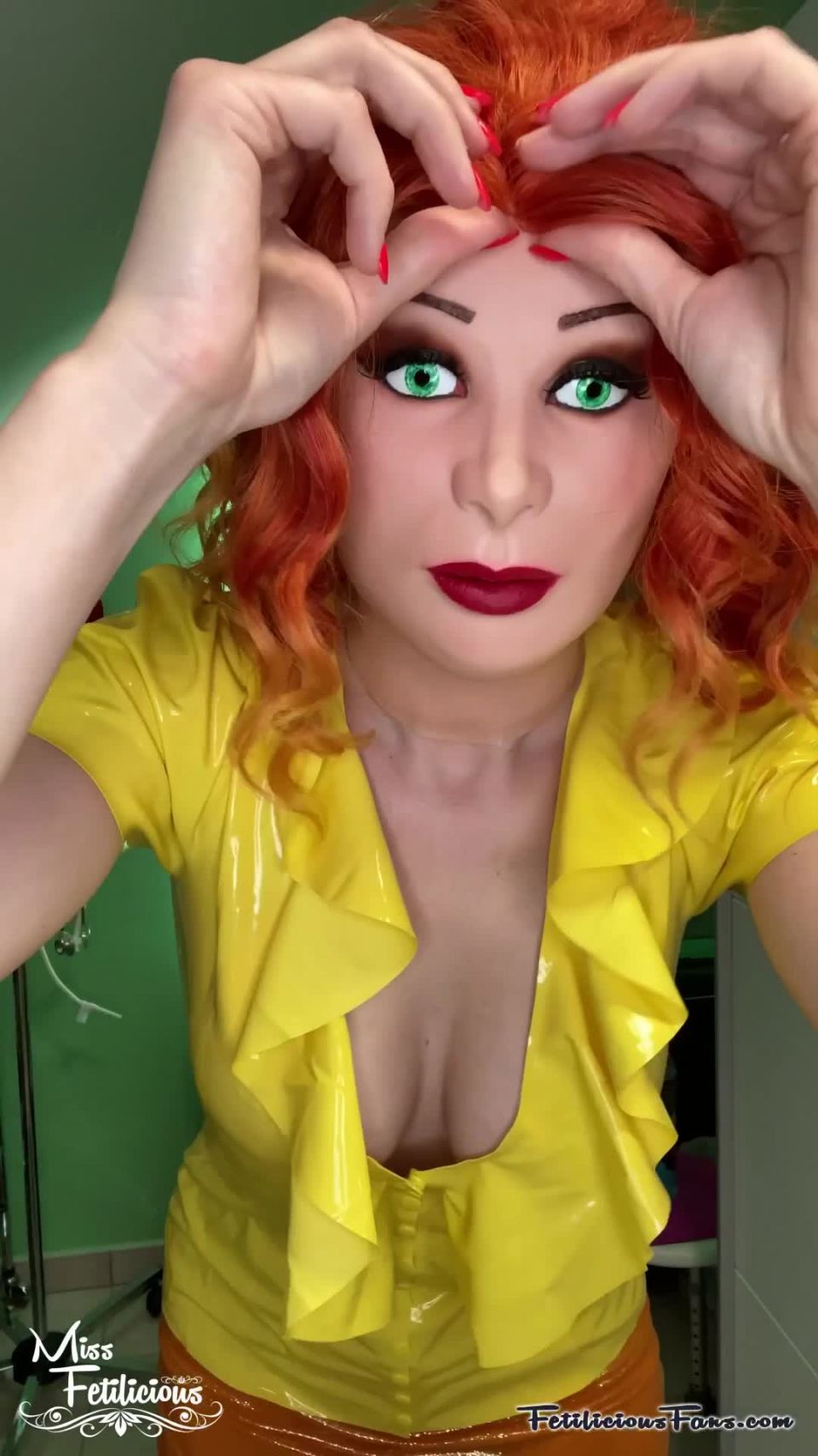 Dressing Up With Dita Mask And Ginger Wig - FetiliciousFans.