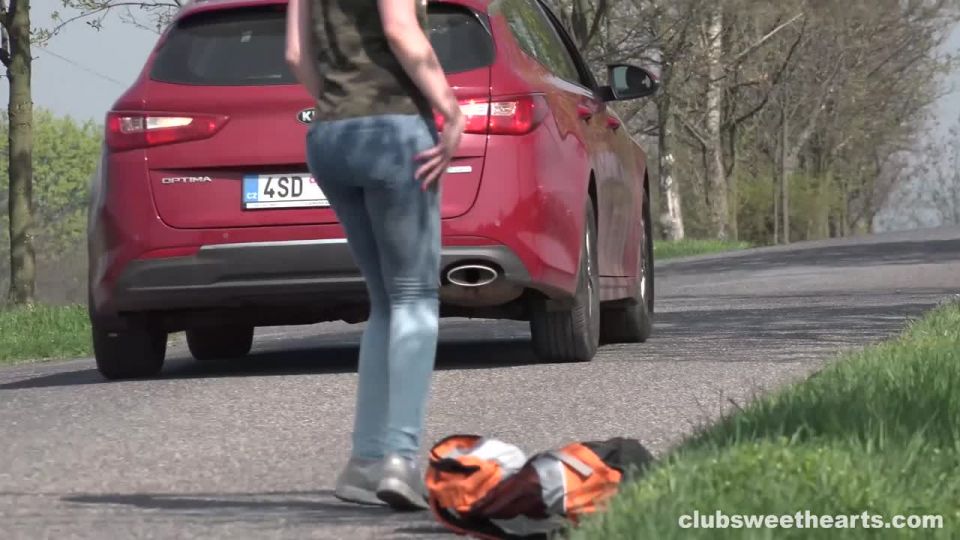 Hot hitchhiker gets pounded public 