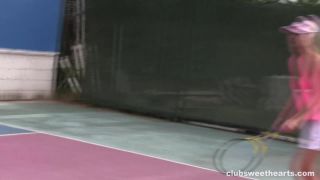 Teen catfight at the tennis court Teen!