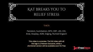 [GetFreeDays.com] Preview Kat breaks you to relief stress - Femdom Humiliation JOI Porn Stream February 2023