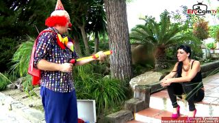 Hot Spanish Slut With Big Silicone Tits And A Fetish For Clowns Fucks A 