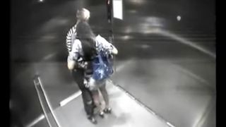 Elevator camera caught them fuck inside
