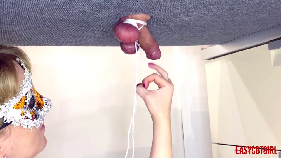 Sexyfemdomcbt - Mistress Ties Balls And Snaps Fingers Over Slave - Ballbusting femdom