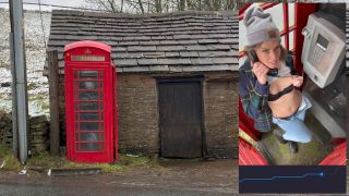 Cumming Hard In Public Red Telephone Box With Lush Remote Controlled Vibrator In English Countryside 1080p