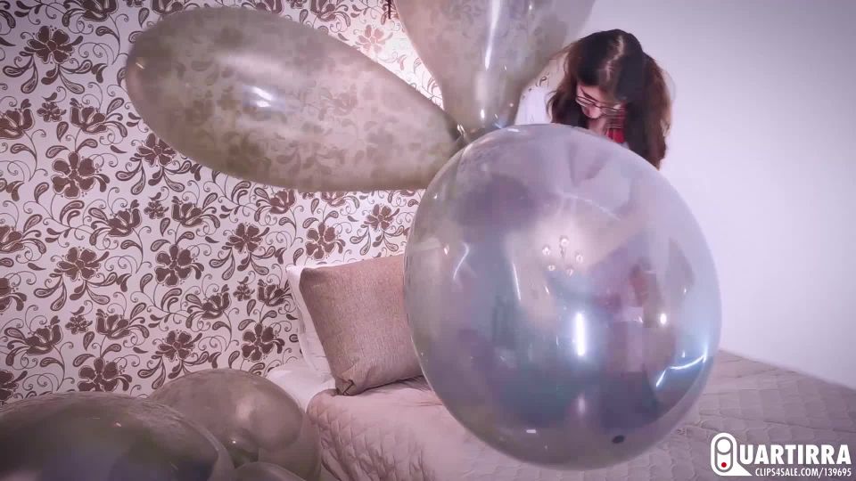 free porn video 22 Quartirra - Q927 Cosette sensually pops two bunches of big soft balloons, ebony femdom strapon on femdom porn 