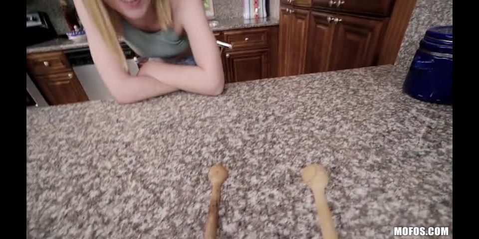 Maddie Winters in Tiny Blonde is Served Dick in the Kitchen, blonde pornstar sex on teen 