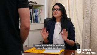 Seductive librarian Mariska seduces student then fucks the principal!!!