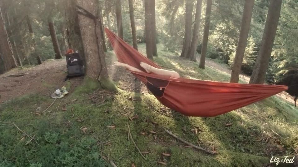 Sex on the hammock in the woods