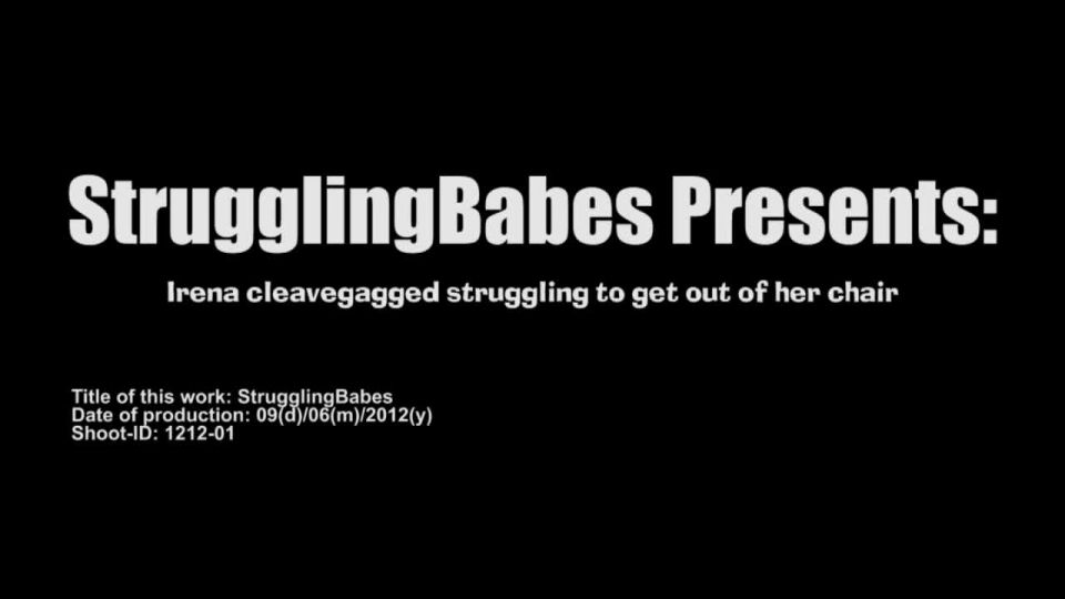 Cleavegagged struggling to get out BDSM!