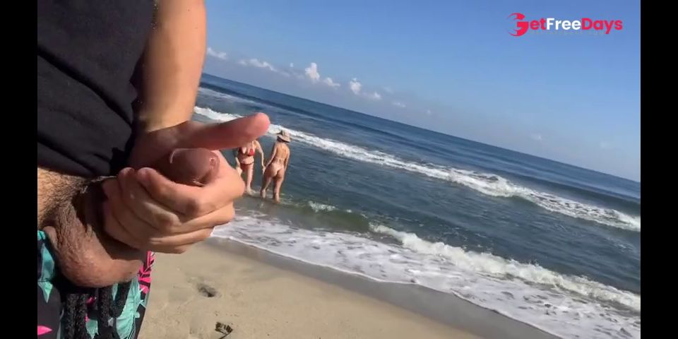 [GetFreeDays.com] Public flash dick on the beach in front of two horny girls who crave my cock Sex Clip April 2023