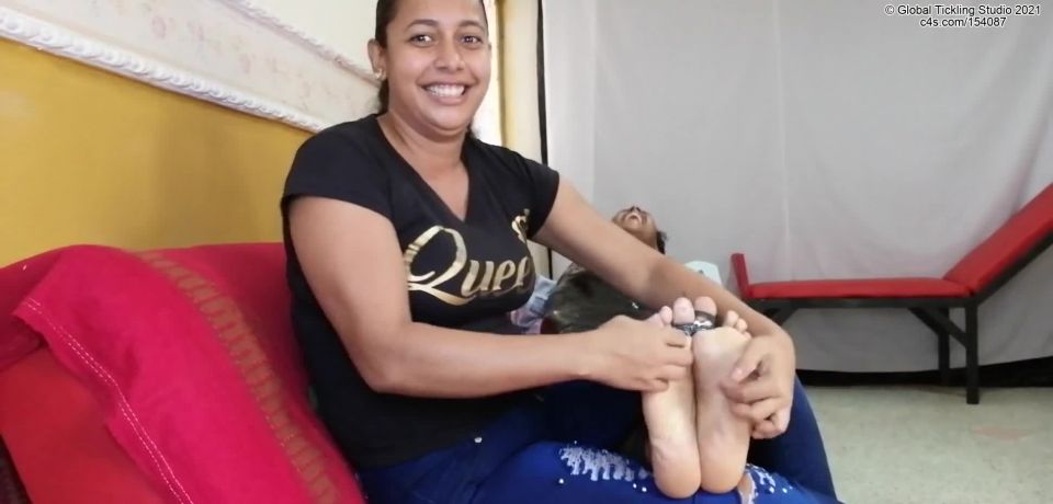 Caras Insane Wrapped And Scissor Locked Barefoot Tickling! BDSM!